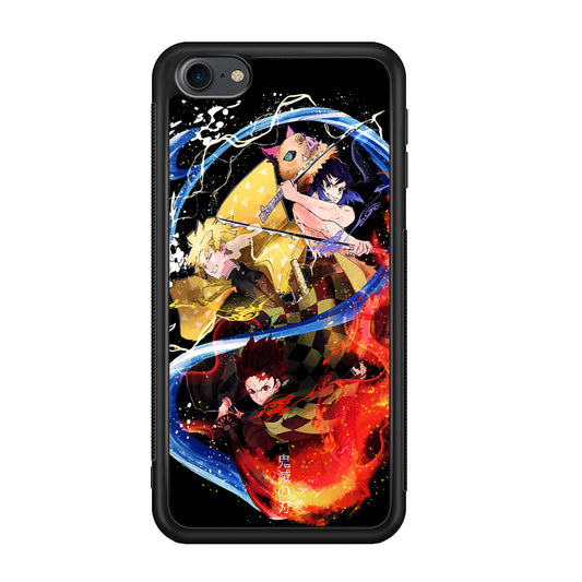 Kimetsu no Yaiba Demon Slayer iPod Touch 6 Case-Phone Case-Rubber White (2D Case)-Altracase