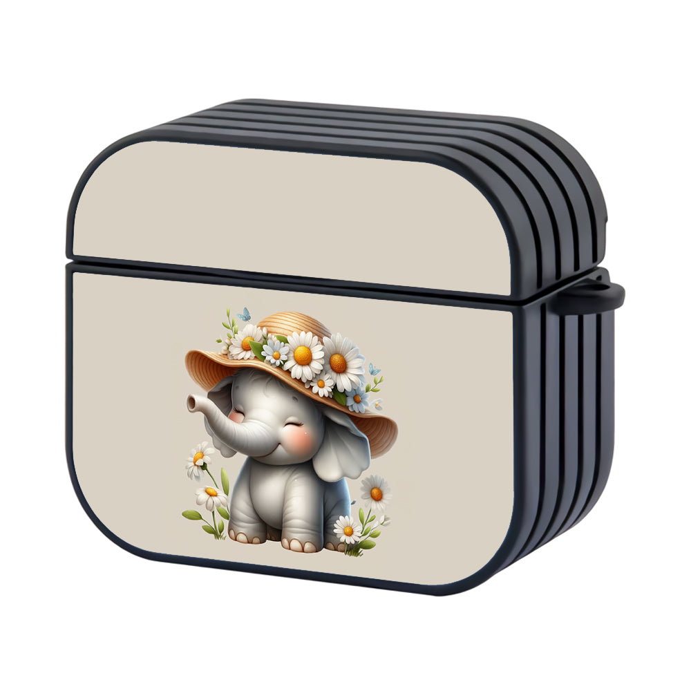 Kind Elephant with Flowers Apple AirPods 4 Case - Altracase