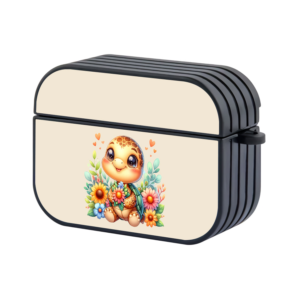 Kind Turtle with Flowers Apple AirPods Pro 3 Case - Altracase