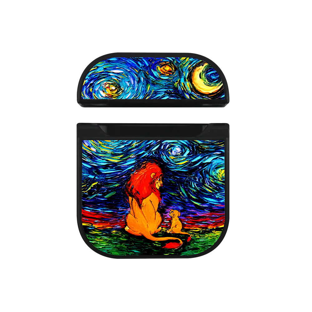 King of Lions Starry Night Apple AirPods Case-AirPod Case-Black-Altracase
