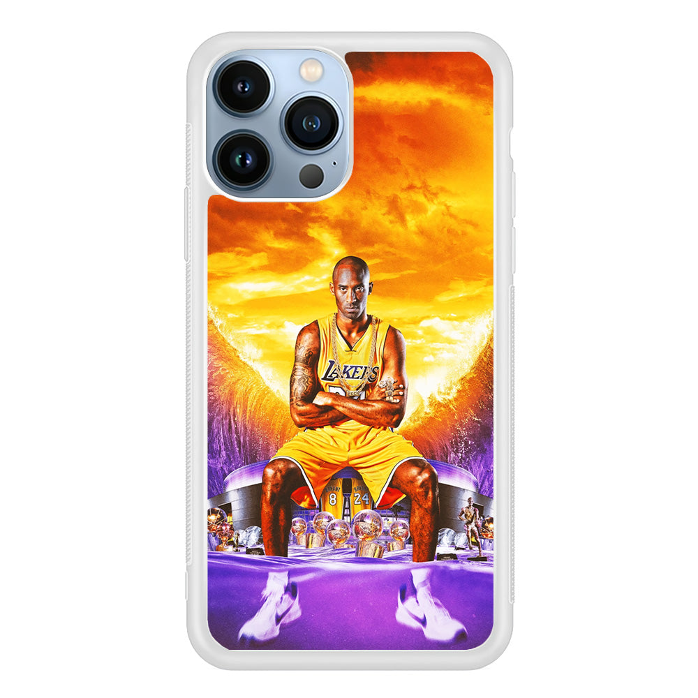 Kobe Bryant Legends Lakers iPhone 14 Pro Case-Phone Case-Rubber White (2D Case)-Altracase