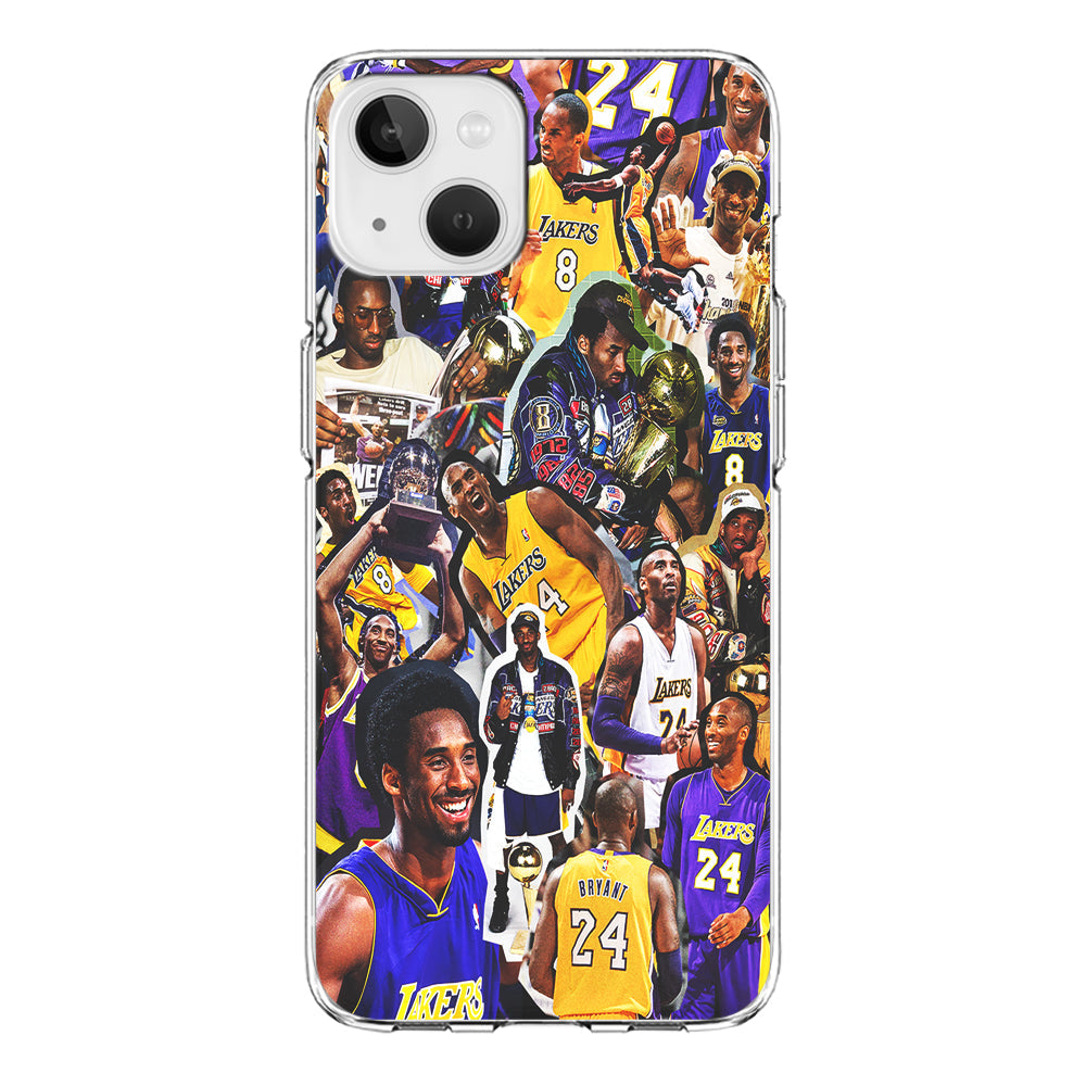 Kobe bryant lakers Collage iPhone 14 Plus Case-Phone Case-Clear Soft Case-Altracase