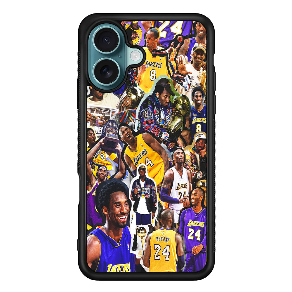 Kobe bryant lakers Collage iPhone 16 Plus Case - Altracase