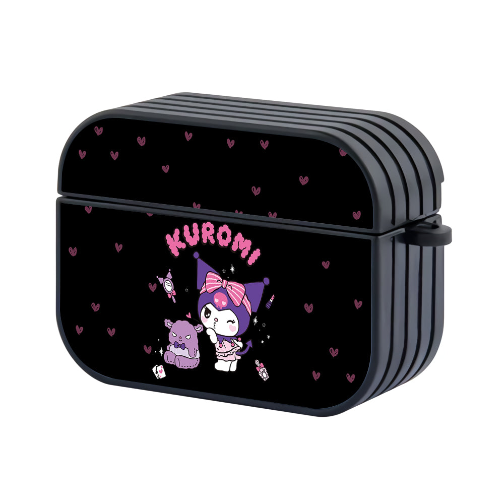 Kuromi Cartoon Love Background Apple AirPods Pro 3 Case-AirPods Pro 3 Case-Altracase