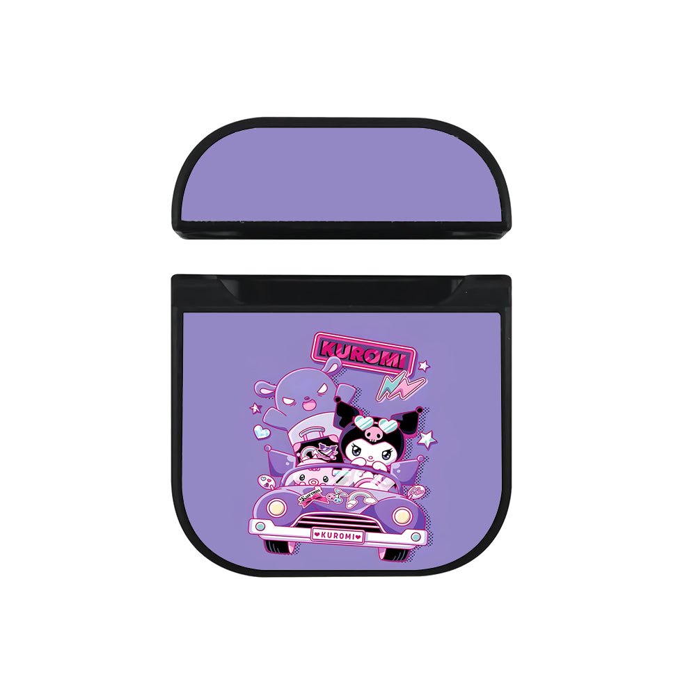 Kuromi Rides a Car Apple AirPods Case-AirPod Case-Black-Altracase