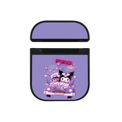 Kuromi Rides a Car Apple AirPods Case-AirPod Case-Black-Altracase