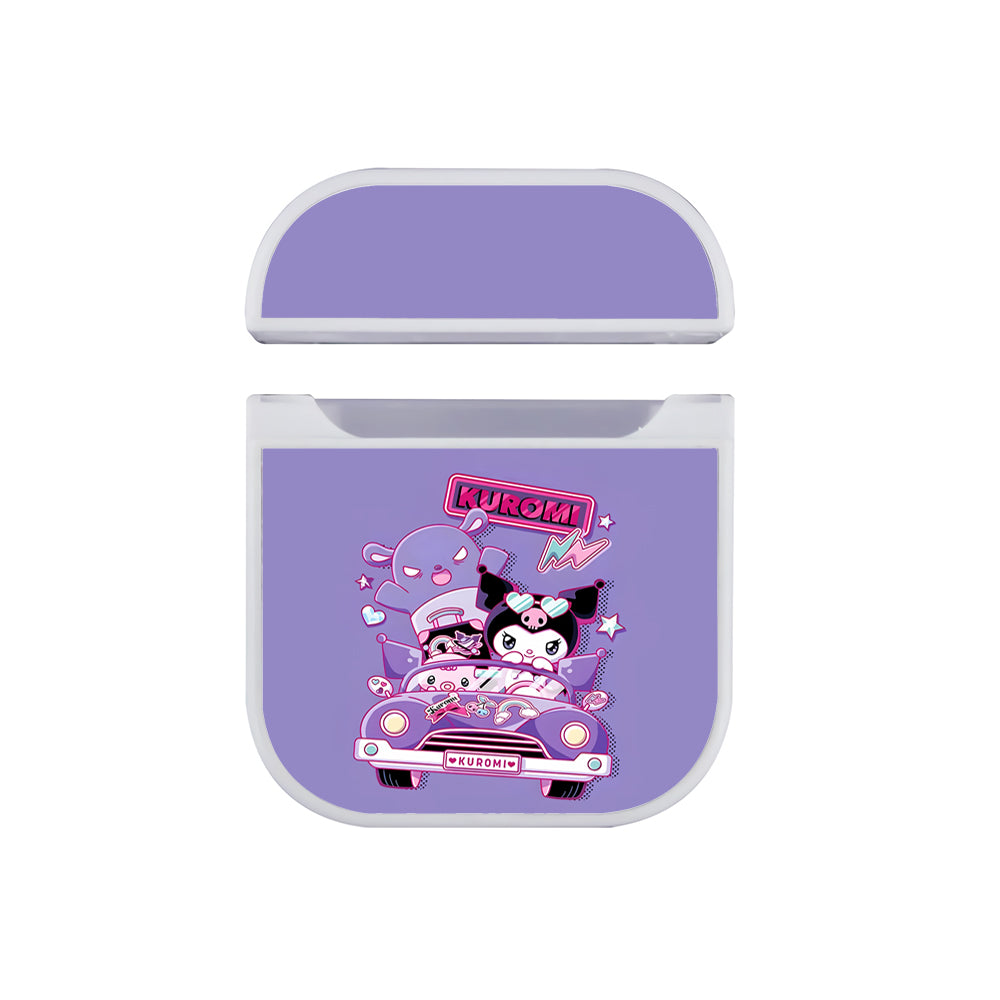 Kuromi Rides a Car Apple AirPods Case-AirPod Case-White-Altracase