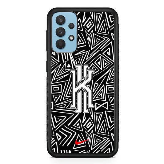 Kyrie Irving Abstract Shapes Samsung Galaxy A32 Case-Mobile Phone Case-Rubber Black (2D Case)-Altracase
