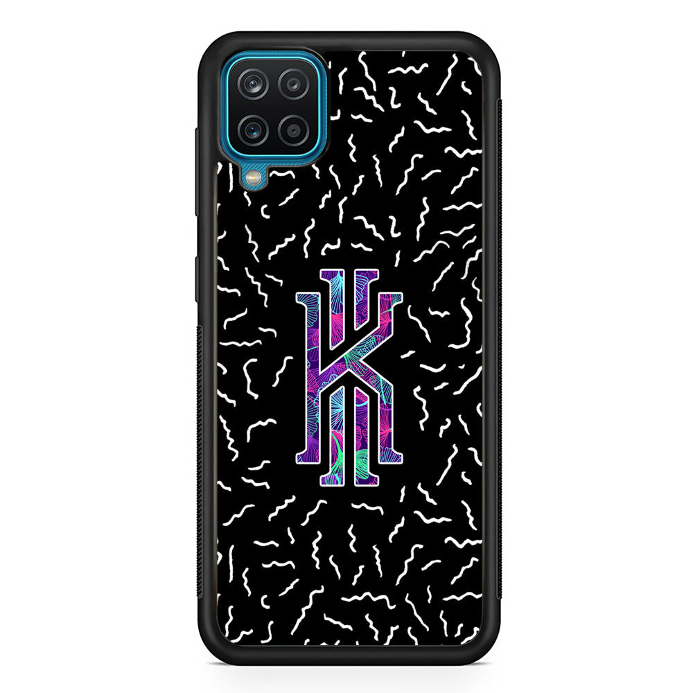 Kyrie Irving Small Striped Pattern Samsung Galaxy A12 Case-Mobile Phone Case-Rubber Black (2D Case)-Altracase