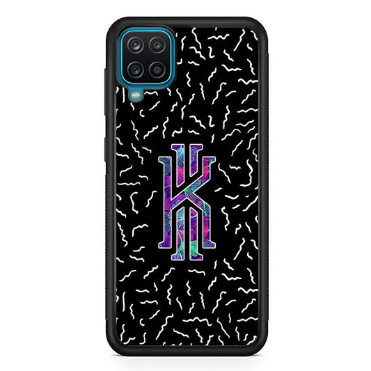 Kyrie Irving Small Striped Pattern Samsung Galaxy A12 Case-Mobile Phone Case-Rubber Black (2D Case)-Altracase