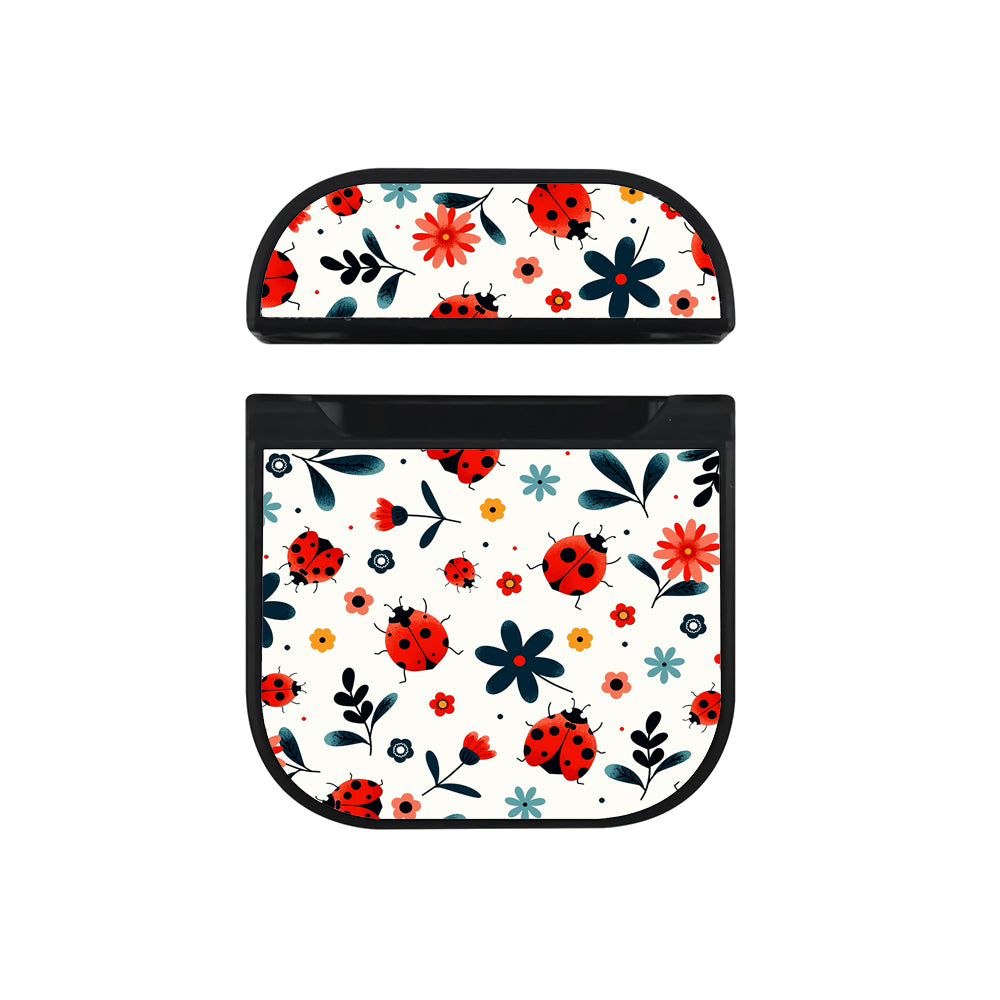 Ladybugs in Floral Garden Design Apple AirPods Case - Altracase