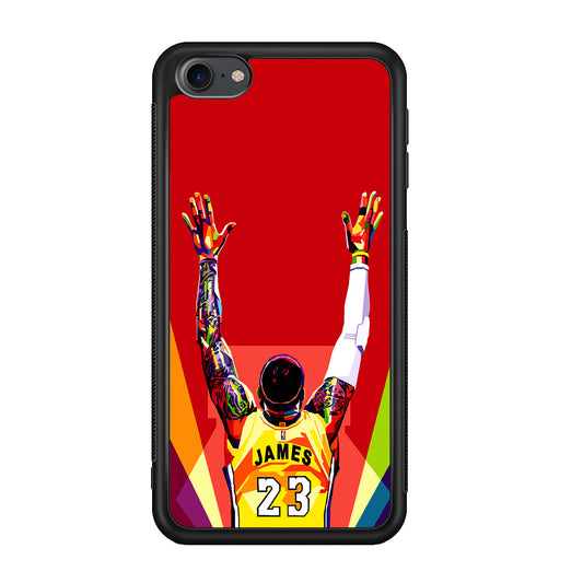 Lebron James Colorful Pop Art iPod Touch 6 Case-Phone Case-Rubber White (2D Case)-Altracase