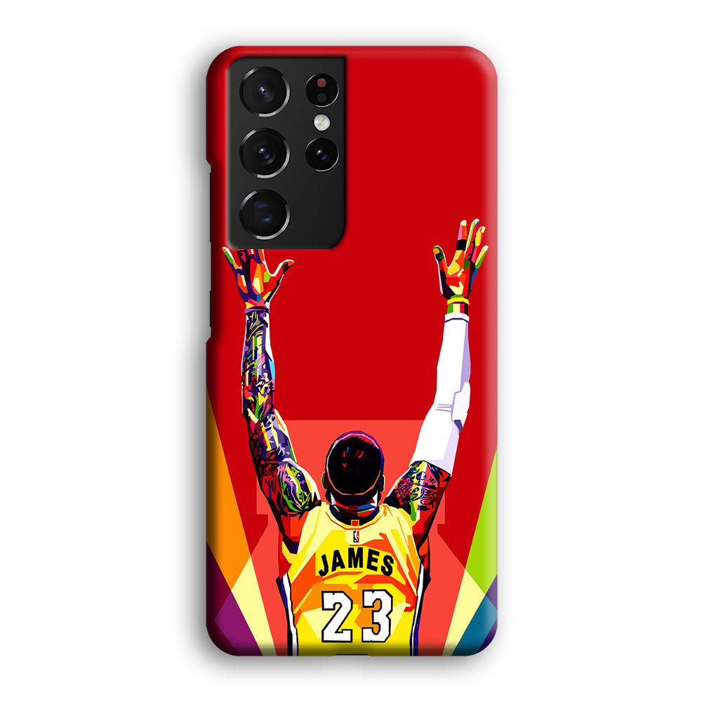 Lebron James Colorful Pop Art Samsung Galaxy S24 Ultra Case