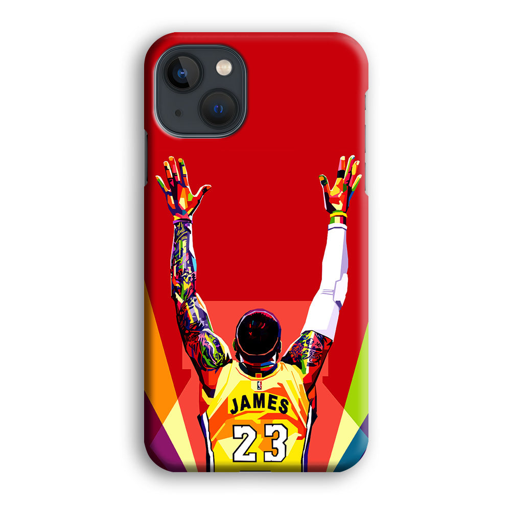 Lebron James Colorful Pop Art iPhone 14 Plus Case