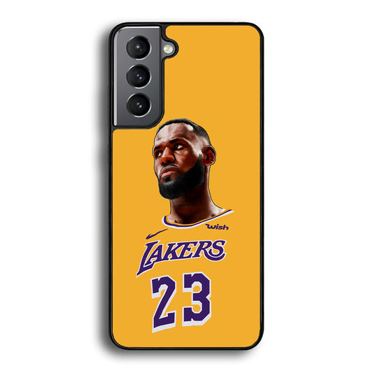 Lebron James Lakers Samsung Galaxy S23 Plus Case-Phone Case-Rubber Black (2D Case)-Altracase