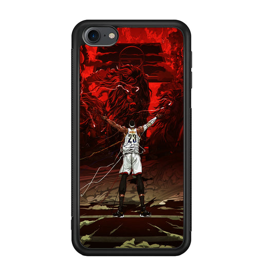 Lebron James Lion Art iPod Touch 6 Case-Phone Case-Rubber White (2D Case)-Altracase