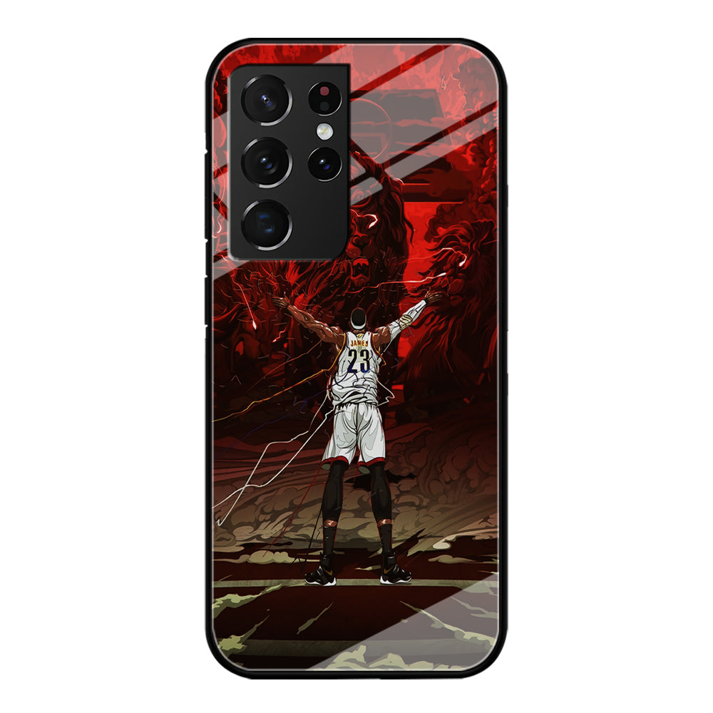 Lebron James Lion Art Samsung Galaxy S21 Ultra Case-Phone Case-Tempered Glass Case-Altracase