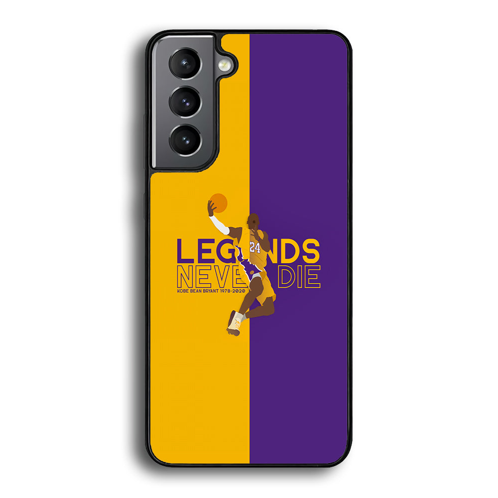 Legend Kobe Bryant 24 Lakers Samsung Galaxy S23 Plus Case-Phone Case-Rubber Black (2D Case)-Altracase