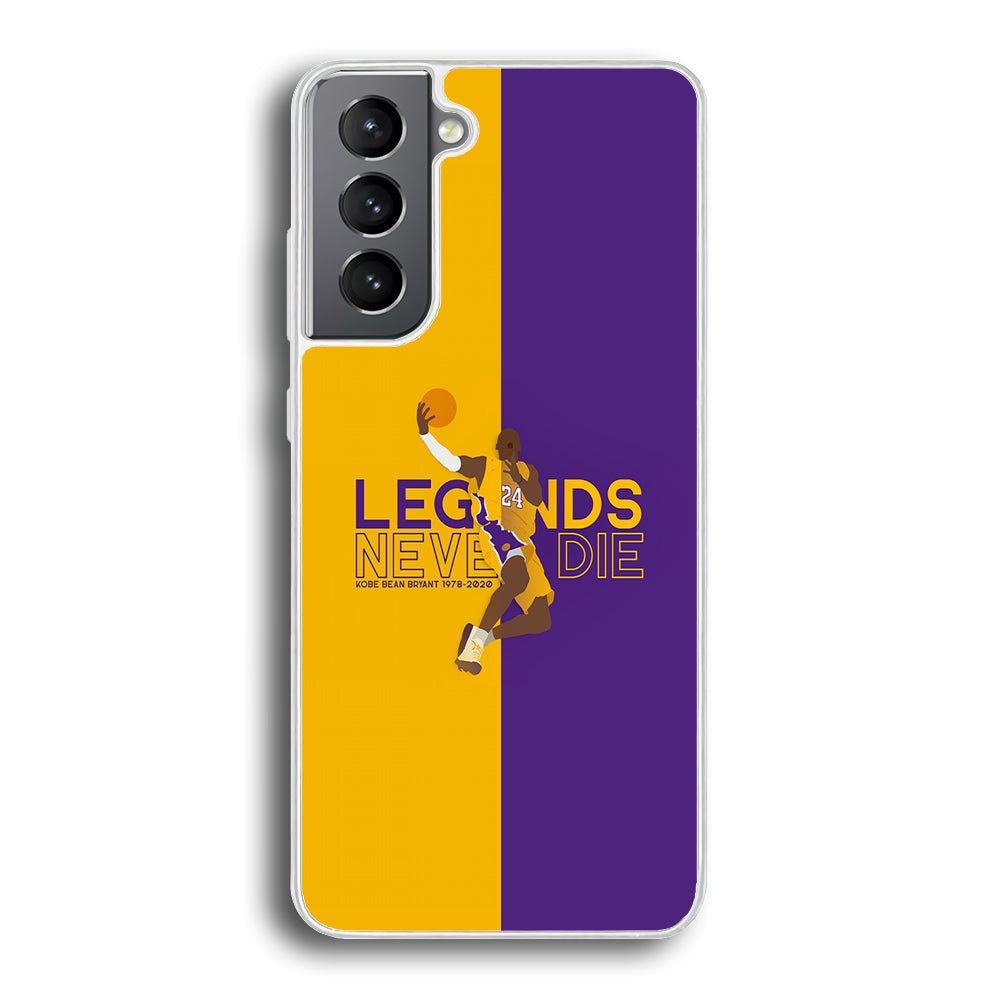 Legend Kobe Bryant 24 Lakers Samsung Galaxy S23 Plus Case-Phone Case-Rubber White (2D Case)-Altracase