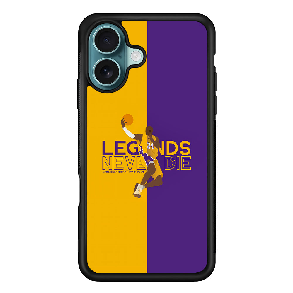 Legend Kobe Bryant 24 Lakers iPhone 16 Plus Case - Altracase