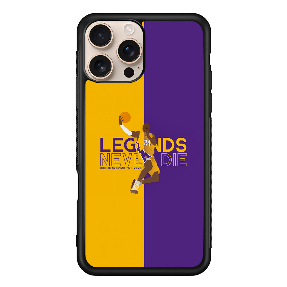 Legend Kobe Bryant 24 Lakers iPhone 16 Pro Max Case - Altracase