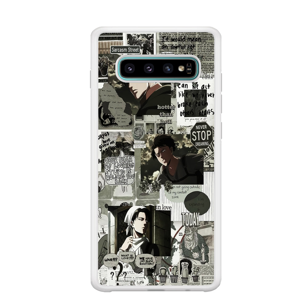 Levi Ackerman Aesthetic Samsung Galaxy S10 Case