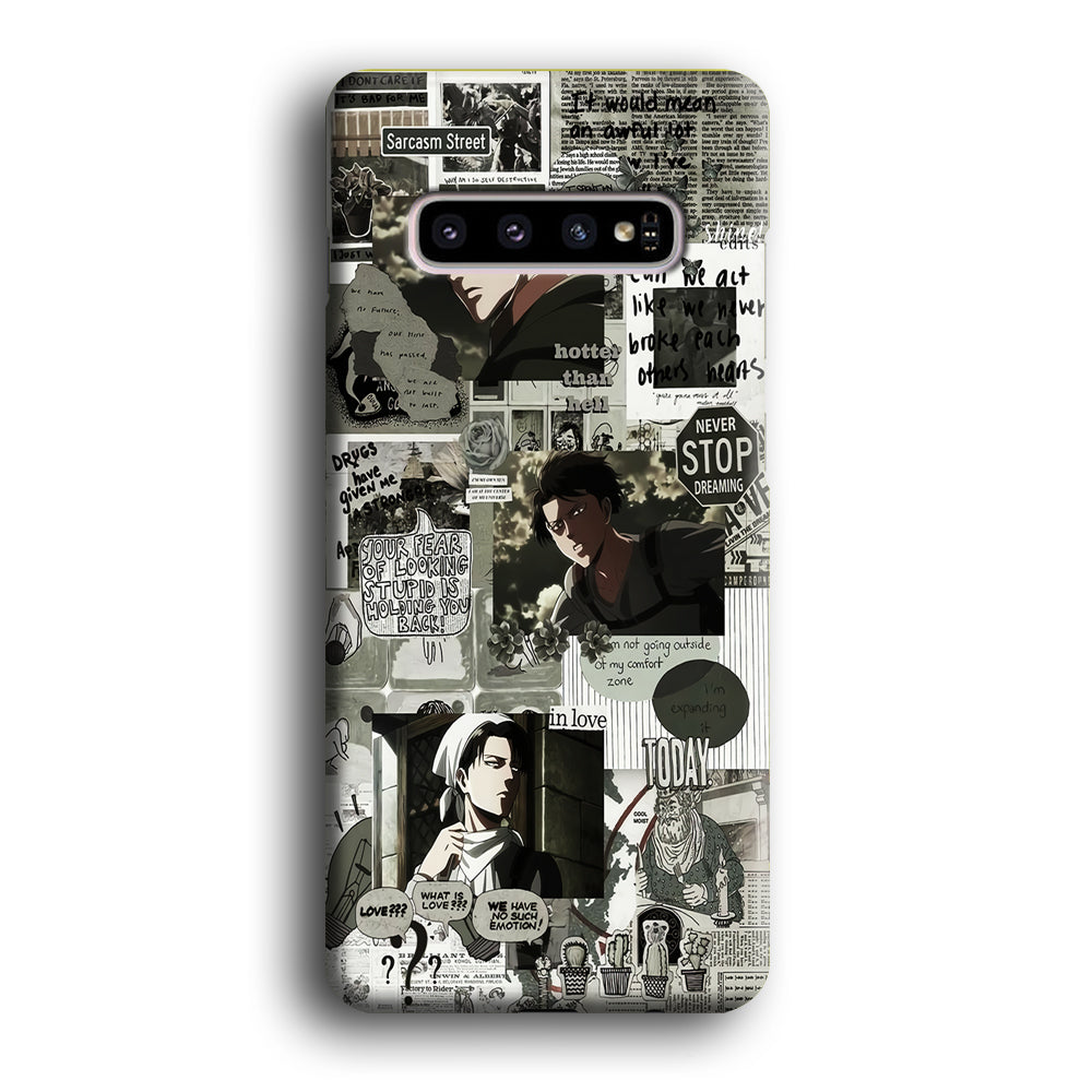 Levi Ackerman Aesthetic Samsung Galaxy S10 Plus Case