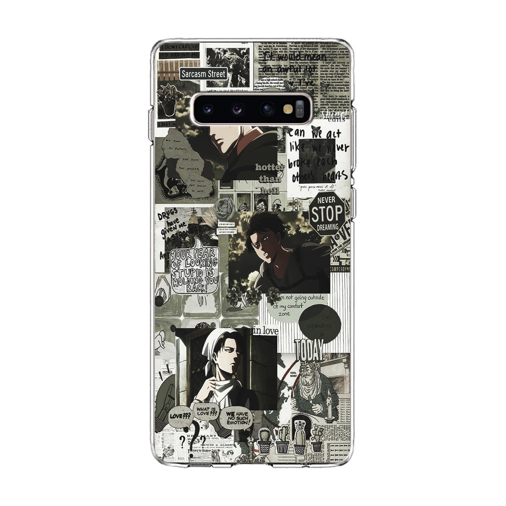 Levi Ackerman Aesthetic Samsung Galaxy S10 Case