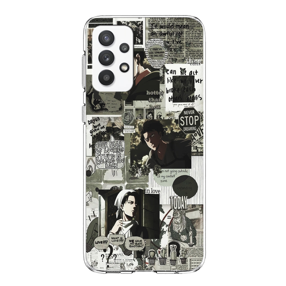 Levi Ackerman Aesthetic Samsung Galaxy A32 Case-Phone Case-Clear Soft Case-Altracase