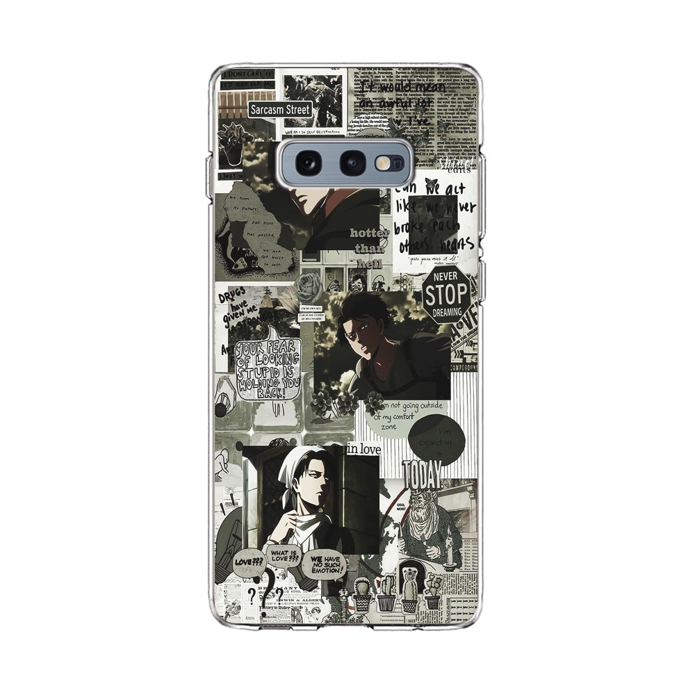 Levi Ackerman Aesthetic Samsung Galaxy S10E Case