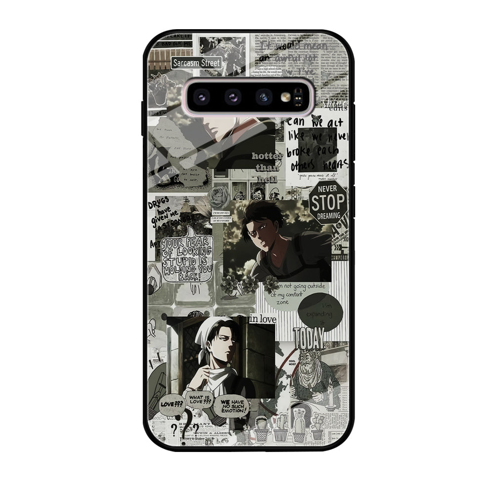 Levi Ackerman Aesthetic Samsung Galaxy S10 Plus Case