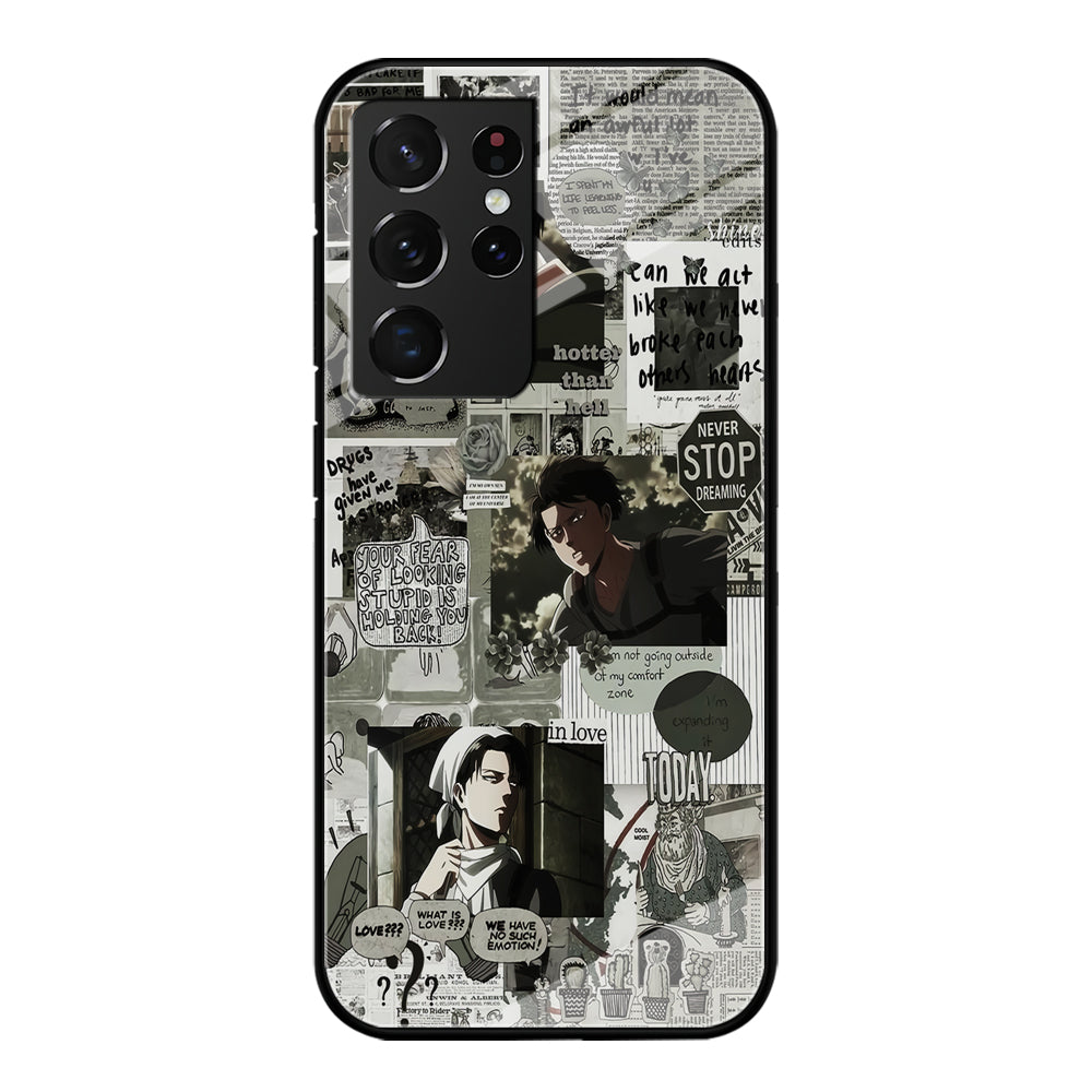 Levi Ackerman Aesthetic Samsung Galaxy S21 Ultra Case-Phone Case-Tempered Glass Case-Altracase