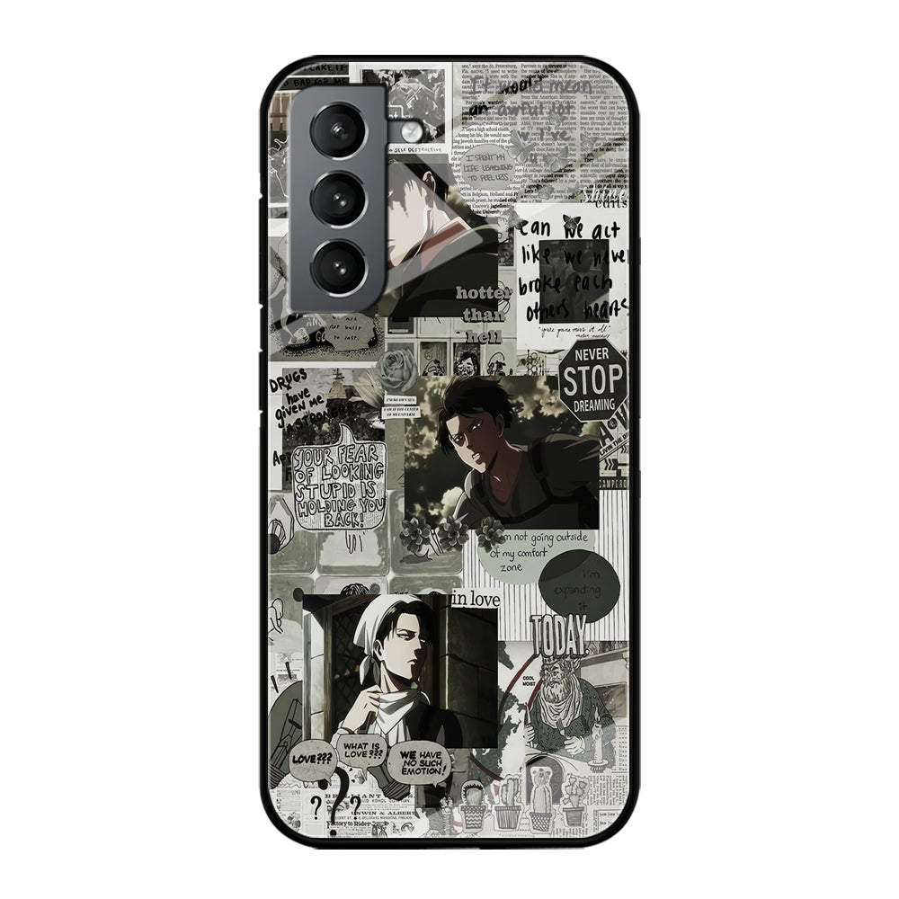 Levi Ackerman Aesthetic Samsung Galaxy S23 Plus Case-Phone Case-Tempered Glass Case-Altracase