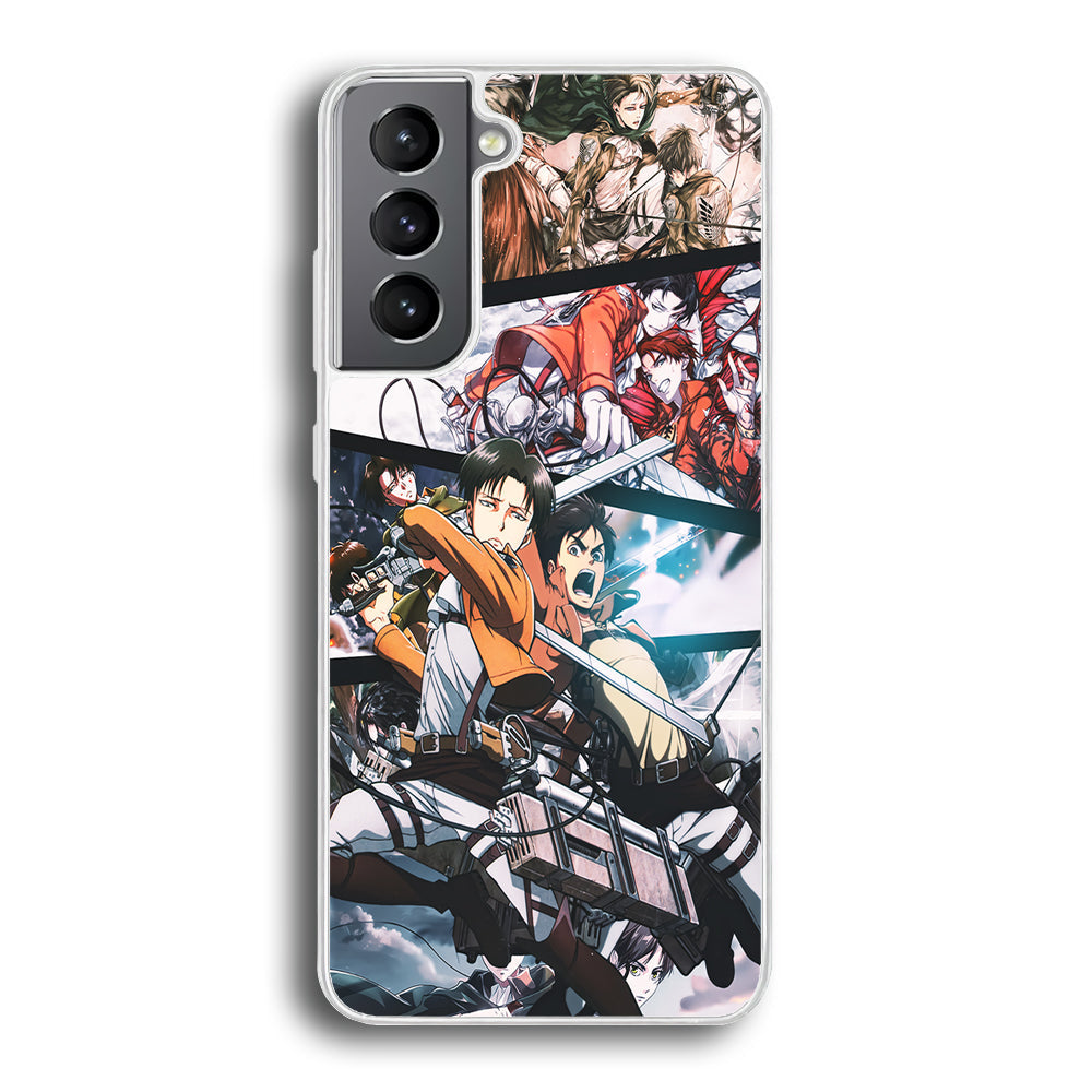 Levi Eren Collage Samsung Galaxy S23 Plus Case-Phone Case-Rubber White (2D Case)-Altracase
