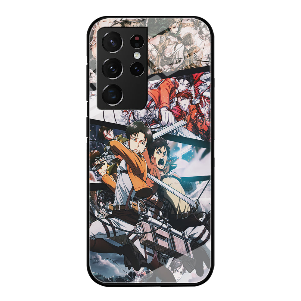Levi Eren Collage Samsung Galaxy S21 Ultra Case-Phone Case-Tempered Glass Case-Altracase