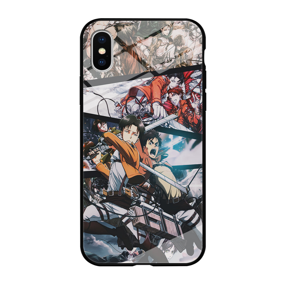 Levi Eren Collage iPhone X Case