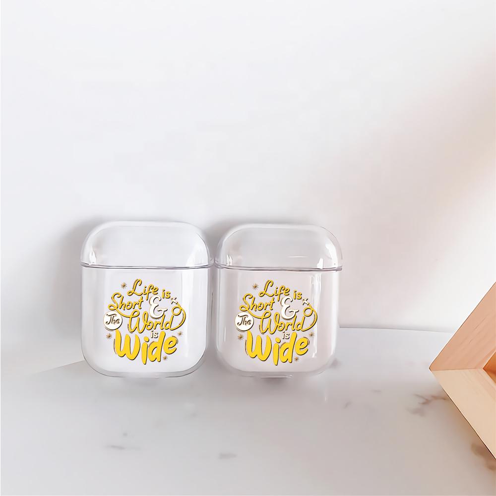Life is Short Hard Plastic Protective Clear Case Cover For Apple Airpods-AirPod Case-Altracase