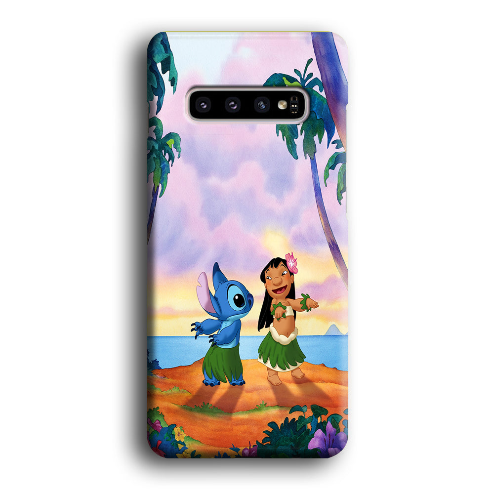 Lilo and Stitch Dancing Samsung Galaxy S10 Plus Case