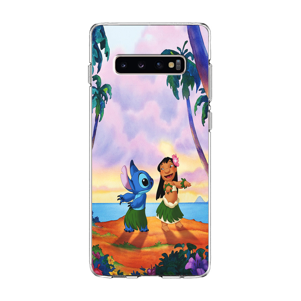 Lilo and Stitch Dancing Samsung Galaxy S10 Plus Case