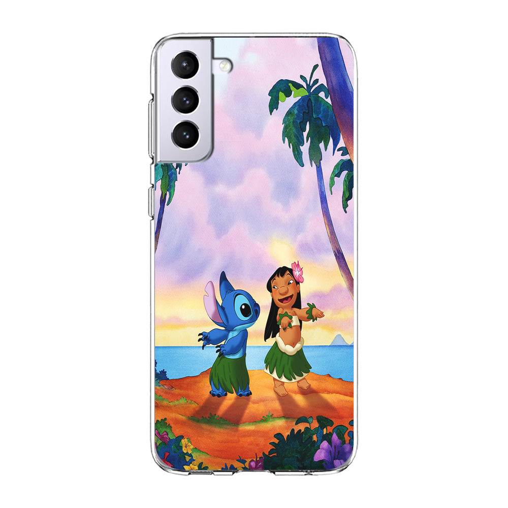 Lilo and Stitch Dancing Samsung Galaxy S23 Plus Case-Phone Case-Clear Soft Case-Altracase