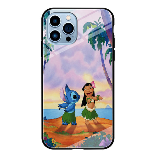 Lilo and Stitch Dancing iPhone 14 Pro Case-Phone Case-Tempered Glass Case-Altracase