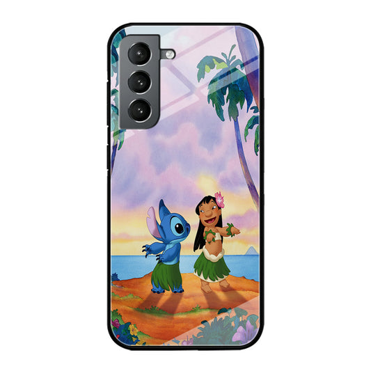 Lilo and Stitch Dancing Samsung Galaxy S23 Plus Case-Phone Case-Tempered Glass Case-Altracase