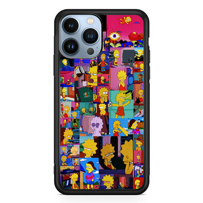 Lisa Simpson Aesthetic iPhone 14 Pro Max Case-Phone Case-Rubber Black (2D Case)-Altracase