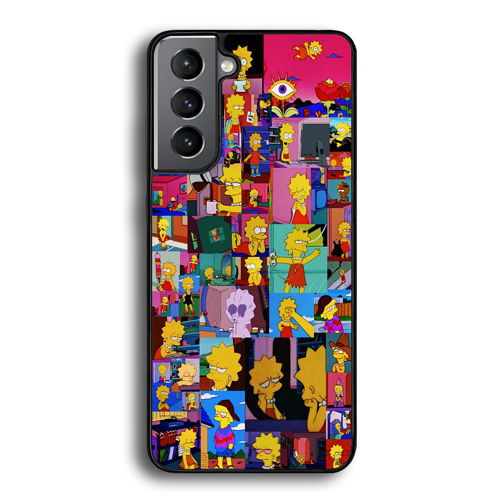 Lisa Simpson Aesthetic Samsung Galaxy S23 Plus Case-Phone Case-Rubber Black (2D Case)-Altracase