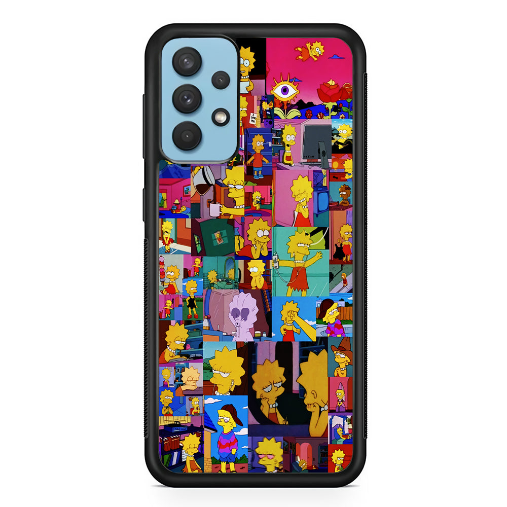 Lisa Simpson Aesthetic Samsung Galaxy A32 Case-Phone Case-Rubber Black (2D Case)-Altracase