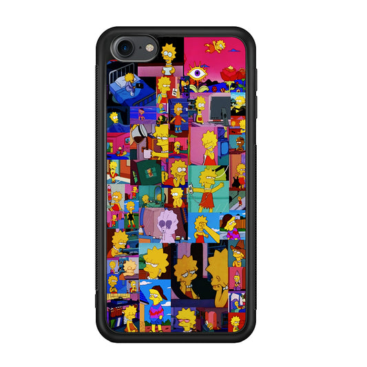 Lisa Simpson Aesthetic iPod Touch 6 Case-Phone Case-Rubber White (2D Case)-Altracase