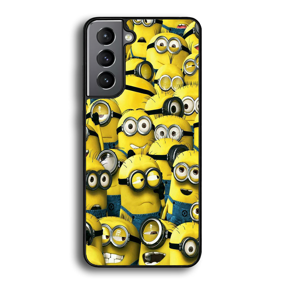 Lots of Minion Samsung Galaxy S23 Plus Case-Phone Case-Rubber Black (2D Case)-Altracase