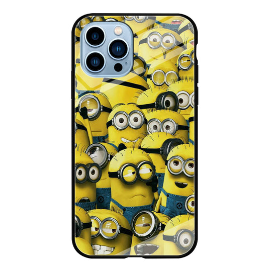 Lots of Minion iPhone 14 Pro Case-Phone Case-Tempered Glass Case-Altracase