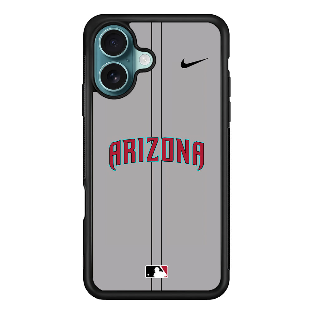 MLB Arizona Diamondbacks Gray Nike iPhone 16 Plus Case - Altracase