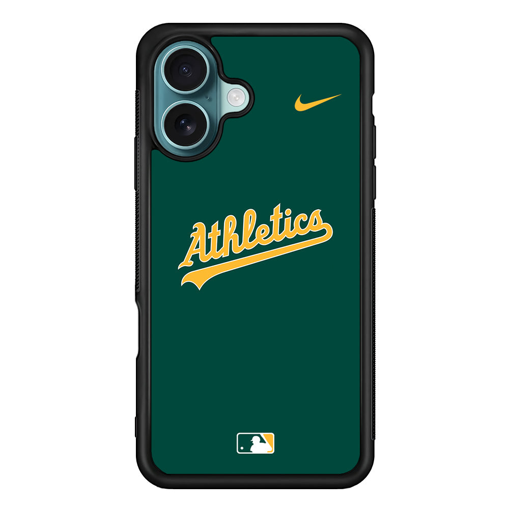 MLB Athletics Green Nike iPhone 16 Plus Case - Altracase